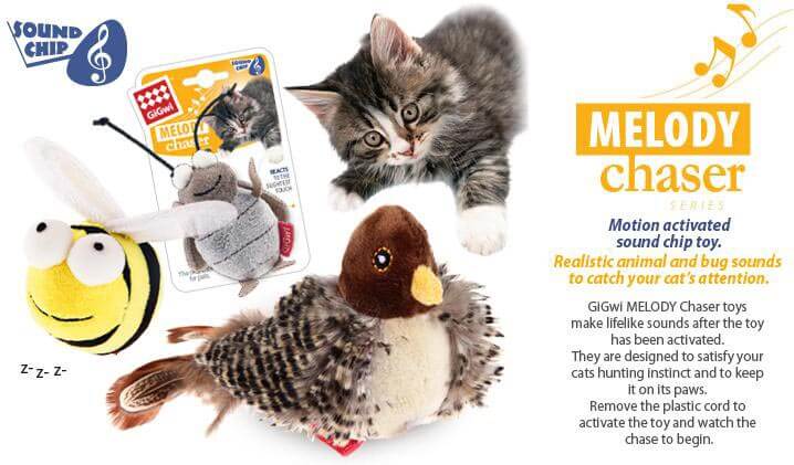 GiGwi Bee Motion Activated Melody Chaser Cat Toy