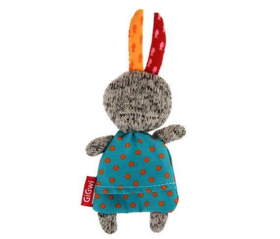 GiGwi Refillable Rabbit Ziplock Cat Toy With x3 Catnip Bags Blue