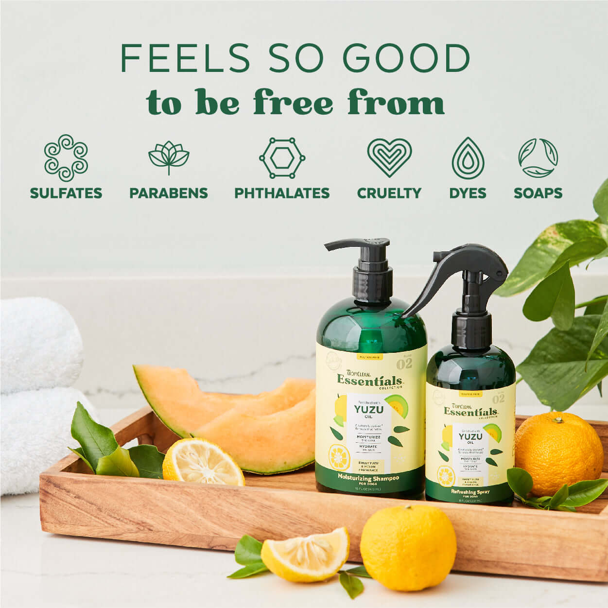 TropiClean Essentials Yuzu Oil Deodorizing Spray