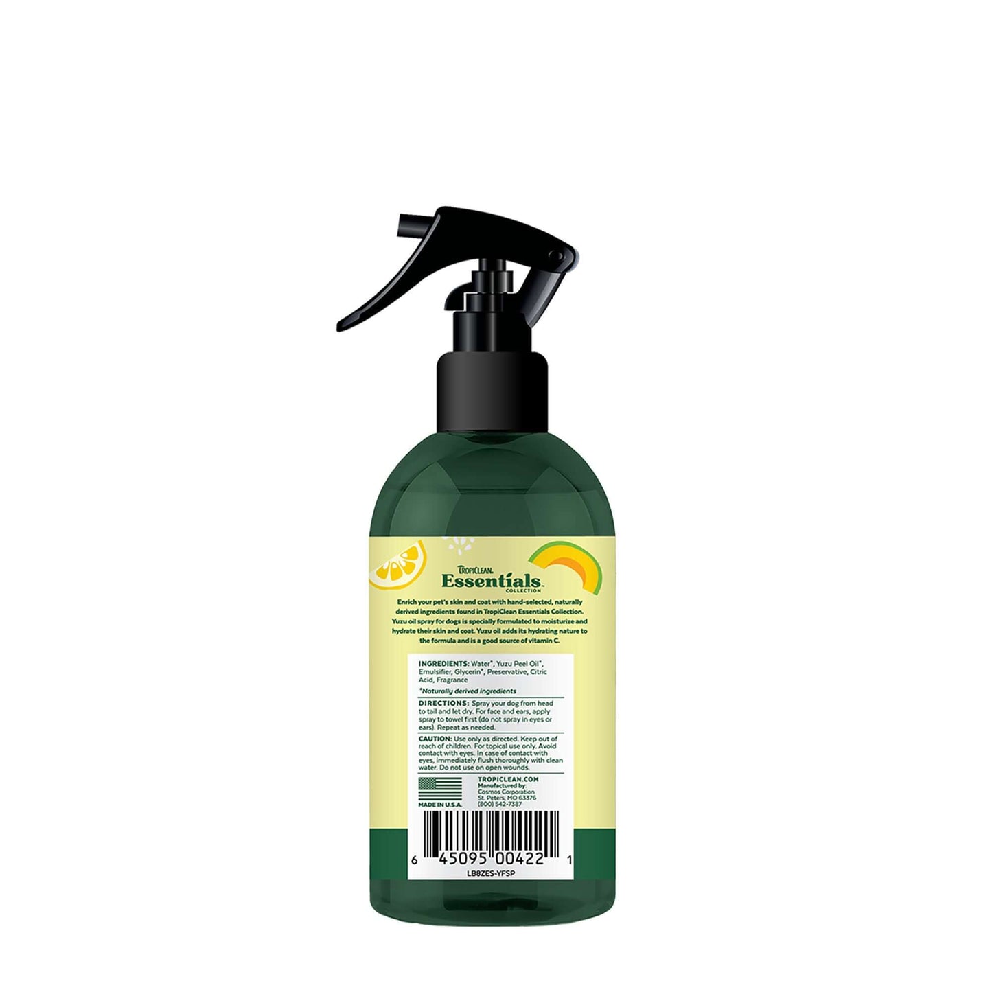TropiClean Essentials Yuzu Oil Deodorizing Spray