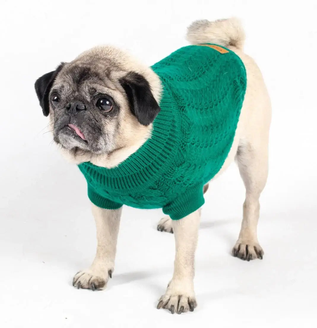 The Rascal Green Cableknit Jumper SD2 36cm HG PETS