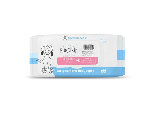 Furrish Daily Bath Wipes 100Pck- No Fragrance