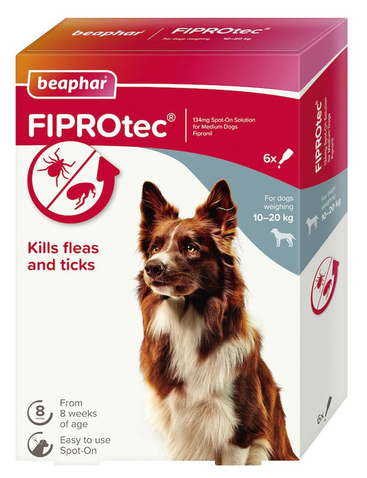Beaphar Fiprotec Spot On Medium Dog (6 Pipettes)