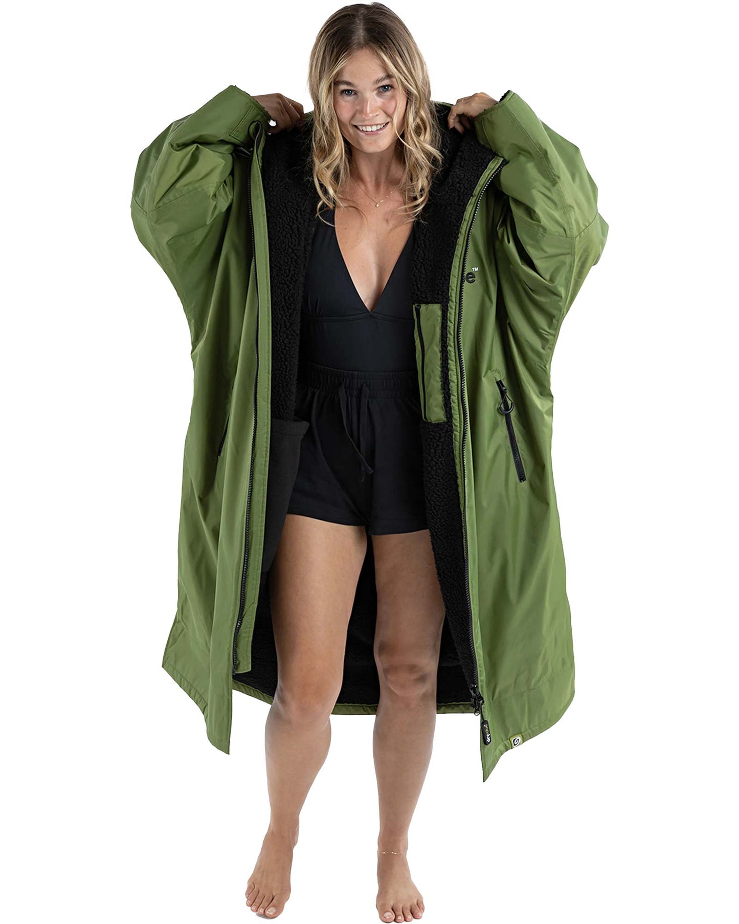 Dryrobe Advance Long Sleeve Green Black Small