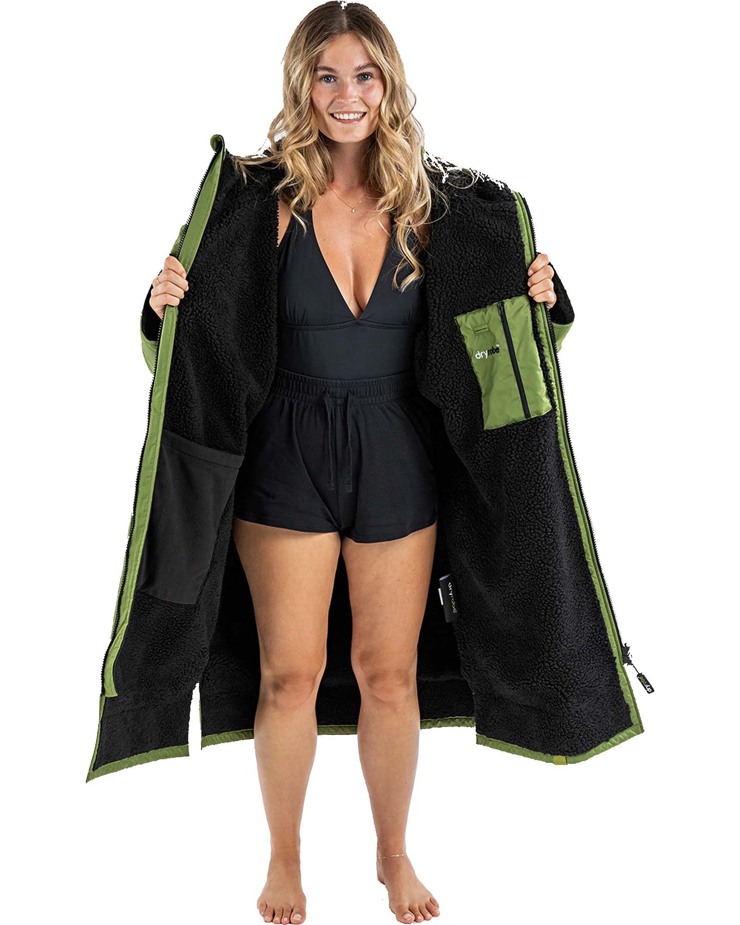 Dryrobe Advance Long Sleeve Green Black Small