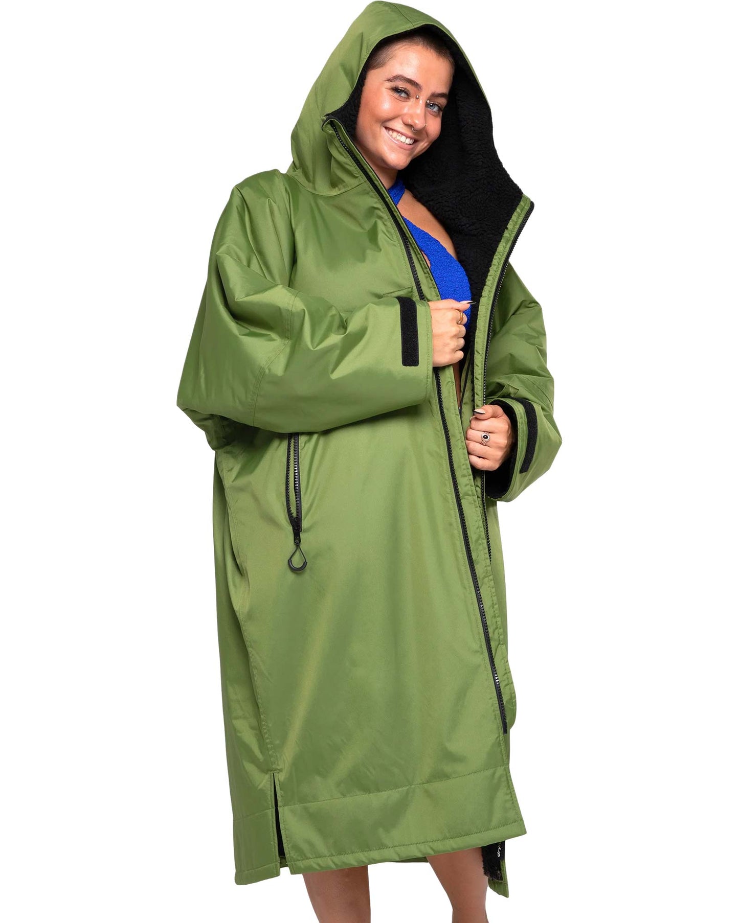 Dryrobe Advance Long Sleeve Green Black Small