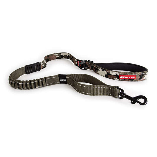 EZYDOG ZERO SHOCK LEASH 48`  -  GREEN CAMO