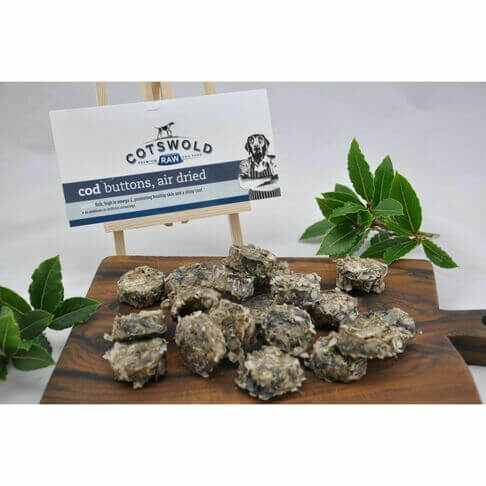 Natural Dried Treat Cod Buttons 150g