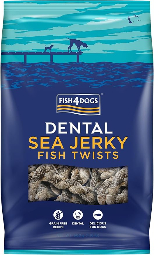 Fish 4 Dogs Dental Sea Jerky Fish Twists 500g