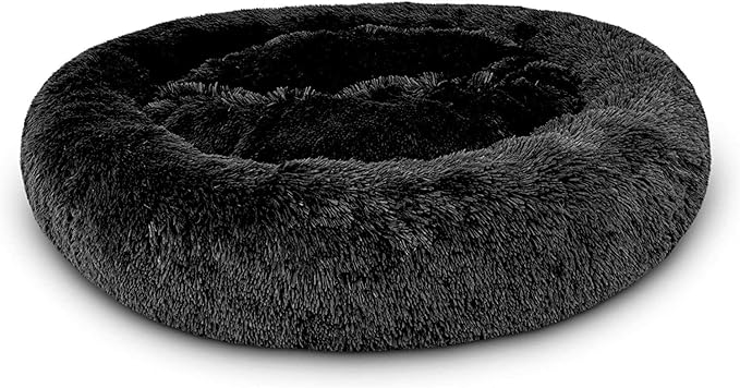 Redwood Black Donut Dog Bed Medium 80cm