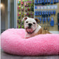 Ancol Super Dog Cat Donut Bed Pink 70cm