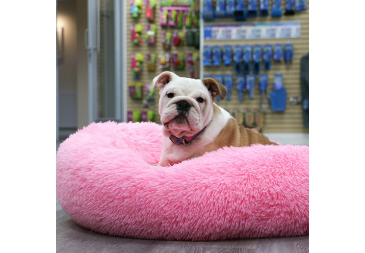 Ancol Super Dog Cat Donut Bed Pink 70cm