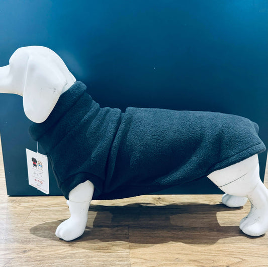 Hugo & Ted Long Body Dog Fleece Black (M)