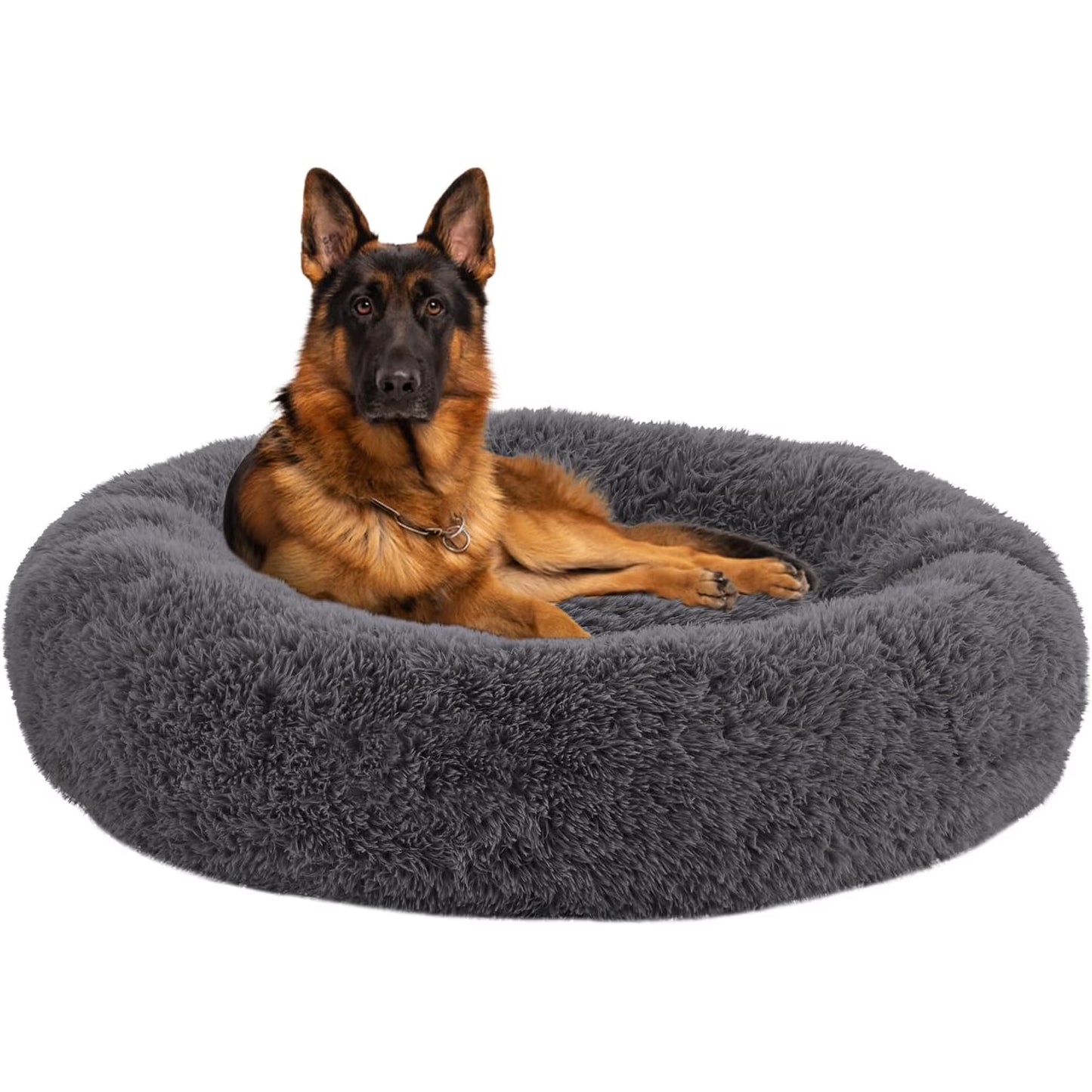 Redwood Anti-Anxiety Donut Dog Bed XL 120cm Dark Grey