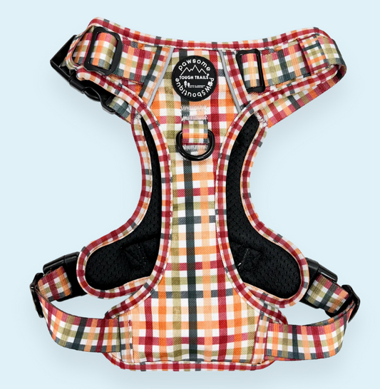 Pawsome Paws Tough Trails Harness - Plaid Pup - Extra Small XS