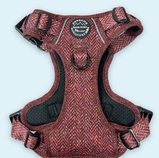 Pawsome Paws Tough Trails Harness - Country Burgundy - Large