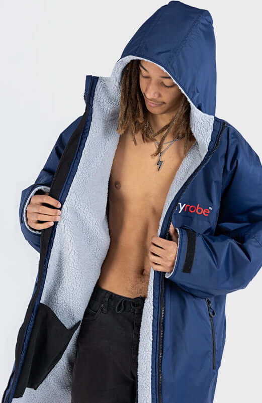 dryrobe Advance Long Sleeve Navy Grey Medium