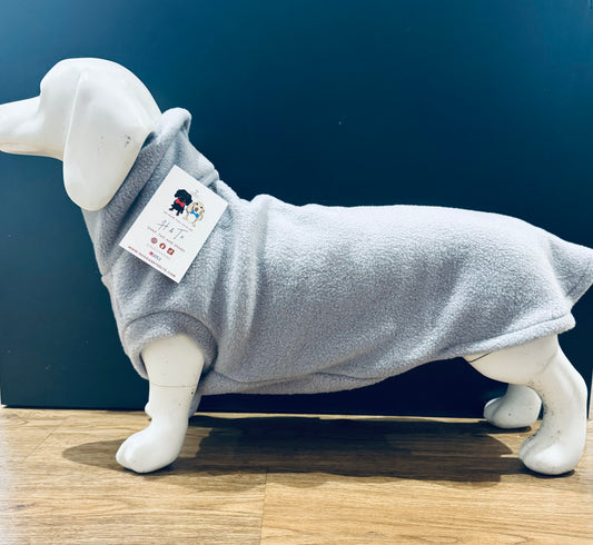 Hugo & Ted Long Body Dog Fleece grey (S)