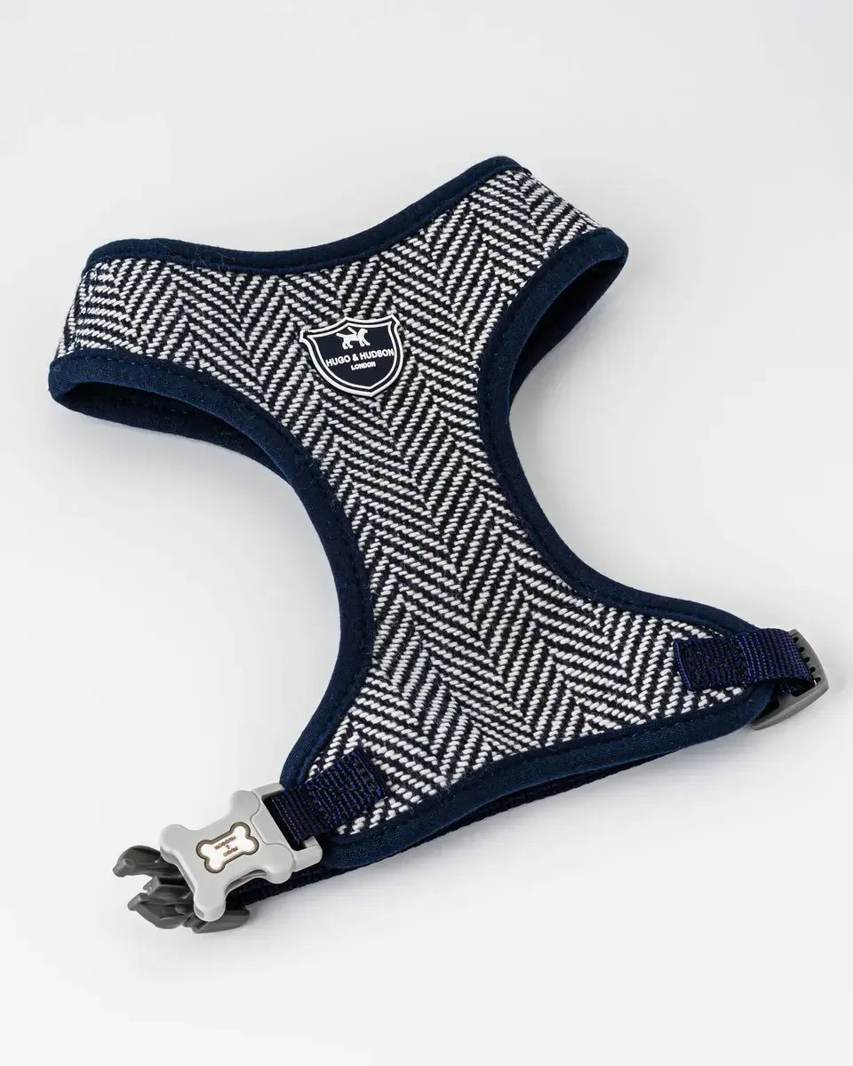 Hugo & Hudson Large Navy Herringbone Harness