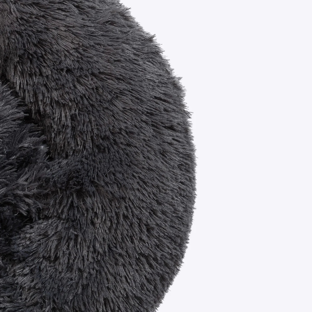Danish Design Fluffy Donut Bed Dark Grey/Charcoal 65cm Small