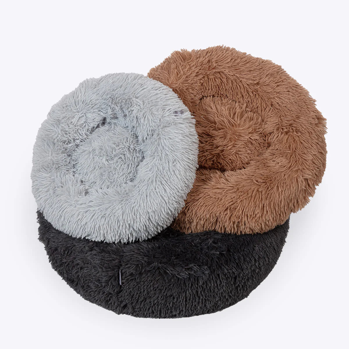 Danish Design Fluffy Donut Bed Dark Grey/Charcoal 65cm Small