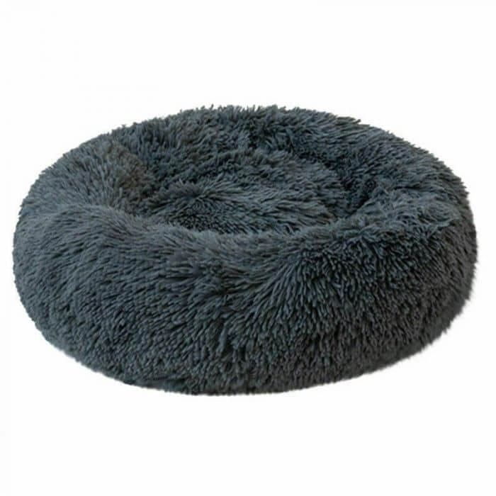 EcoPets Anti Anxiety Large Dark Grey Donut Bed