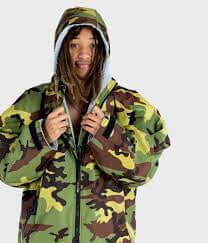 Dryrobe  Advance Long Sleeve Camouflage Green Grey Small