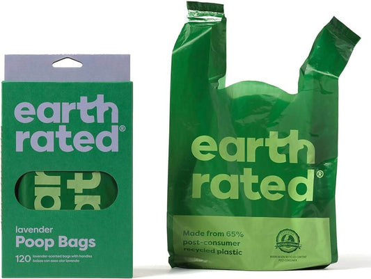 Earth Rated Poop Bags 120 Lavender Scented Tie Handle Bags