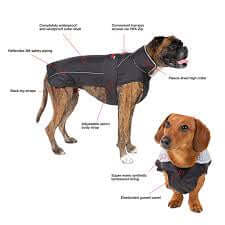 dryrobe Dog Robe Black Red XL