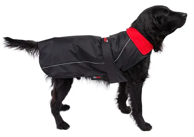 dryrobe Dog Robe Black Red XL