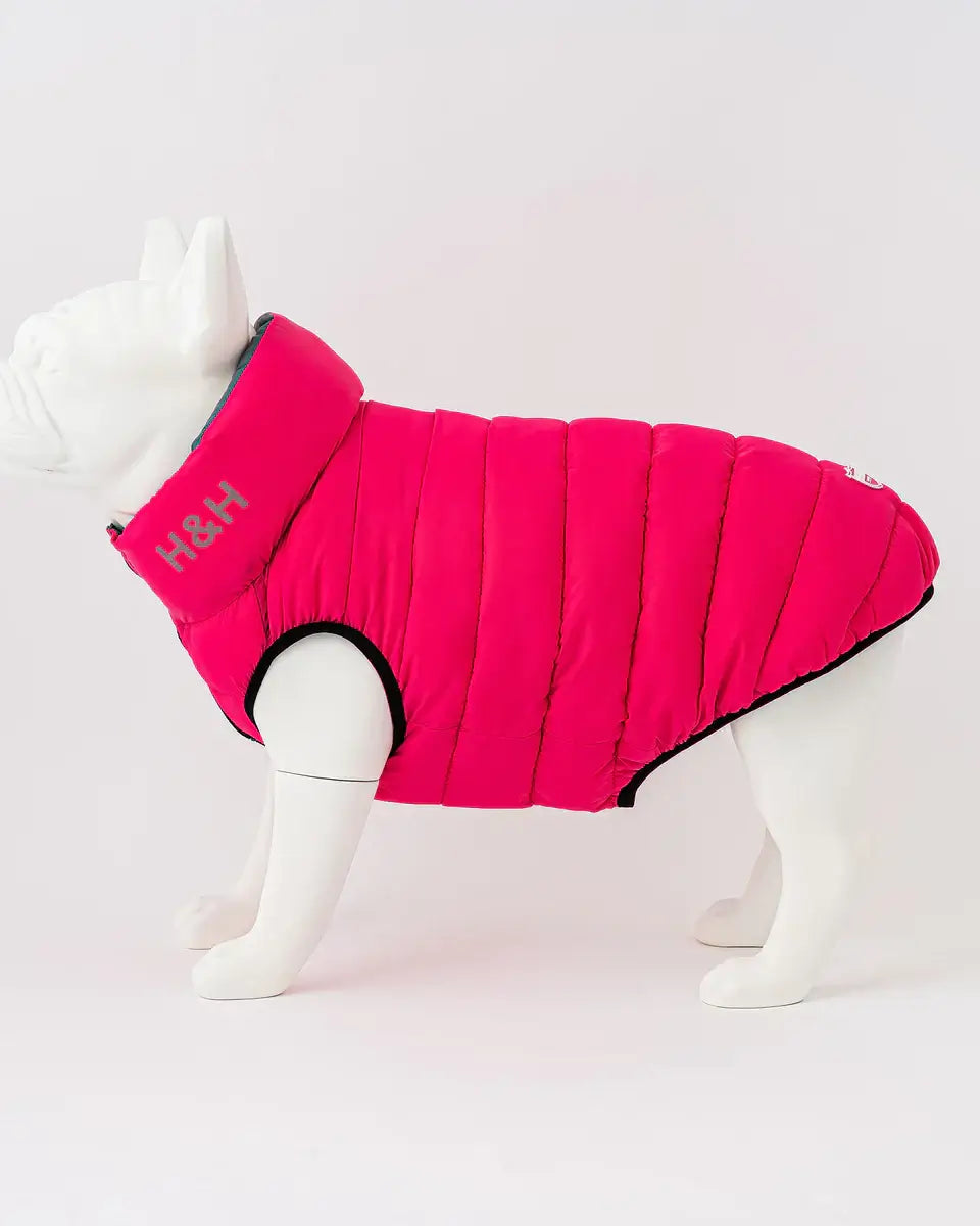 Hugo & Hudson Pink Puffer Jacket Medium 45cm