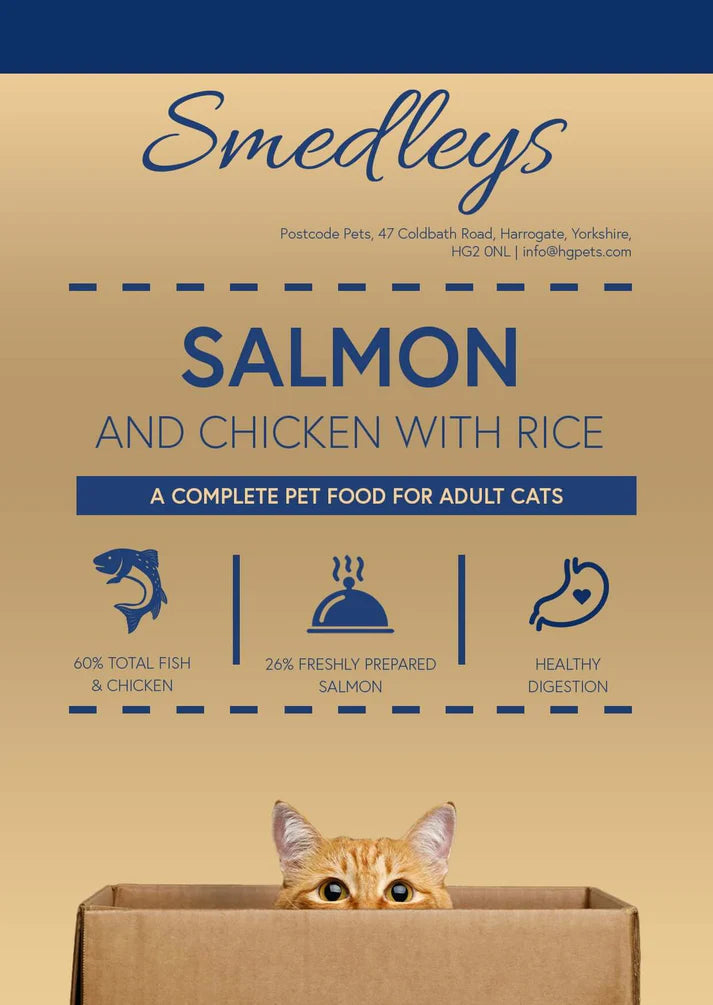 Smedleys Premium Salmon Chicken & Rice Adult Cat Food 6kg