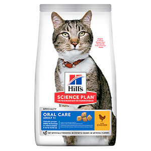 Hills Science Plan Cat Adult Dry Chicken Oral Care 1.5kg