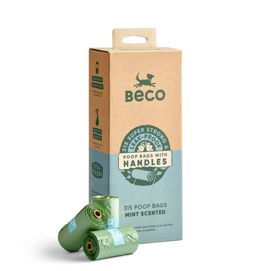 Beco Mint Scented Poop Bags On Rolls With Handles 315