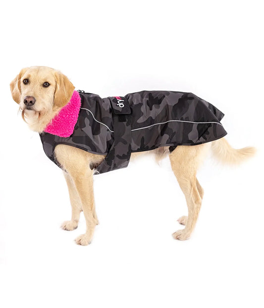 dryrobe Dog Robe Black Camo Pink (M)