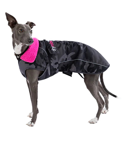 dryrobe Dog Robe Black Camo Pink (L)