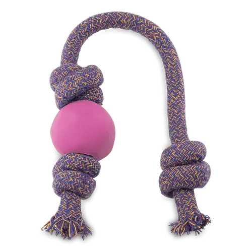 Beco Natural Rubber Ball on Rope - Large Pink