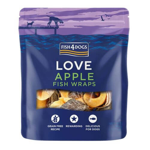 Fish 4 Dogs Apple & Fish Wraps 90g