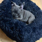 Redwood Anti-Anxiety Donut Dog Bed Small 60cm Navy Blue