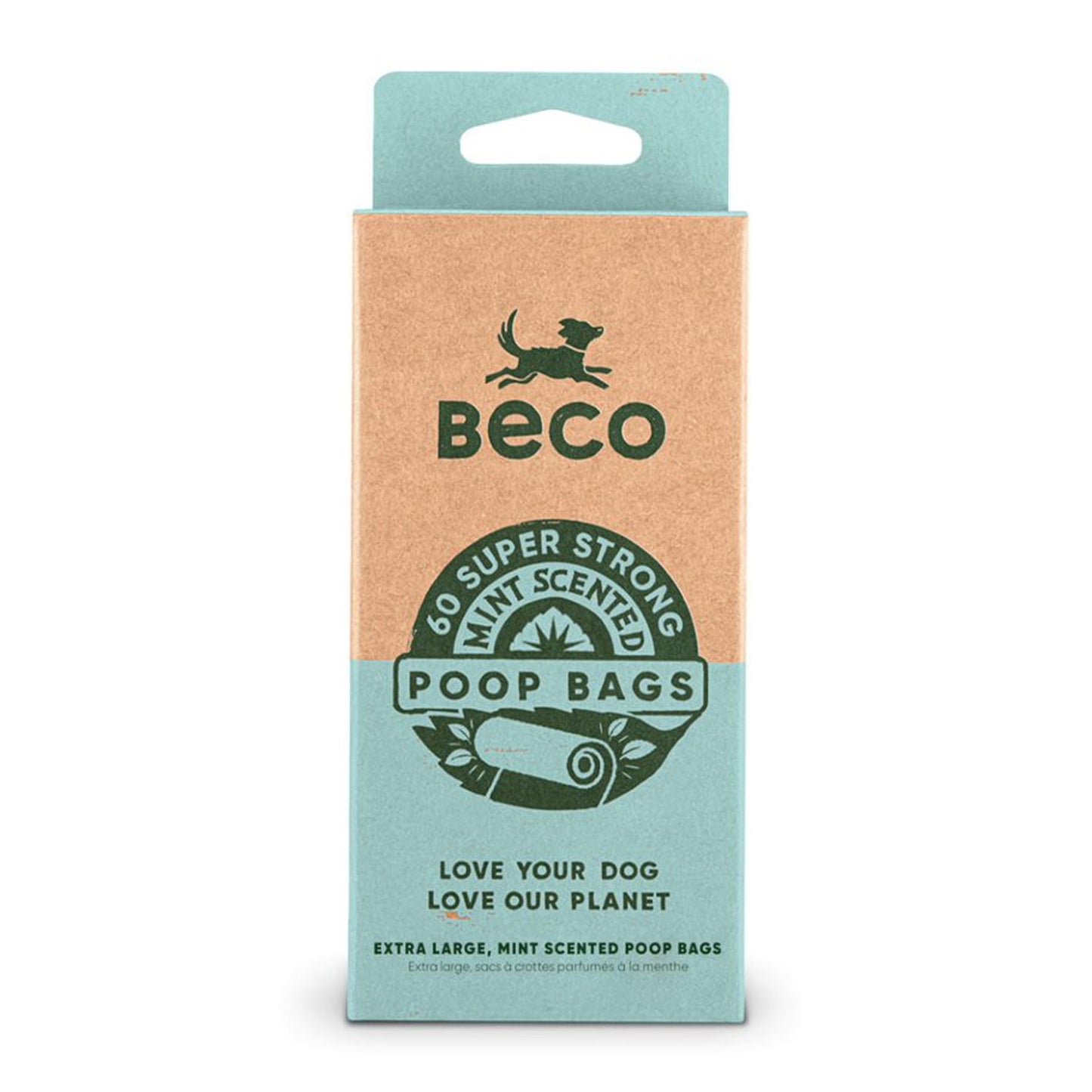 Beco Large Poop Bags - Mint Scented (x120) Multi (8x15) Green