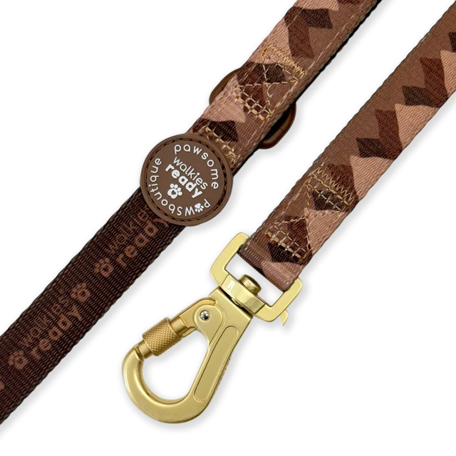 Pawsome Paws Boutiique Chocolate Brown Walkies Ready 5ft Dog Lead