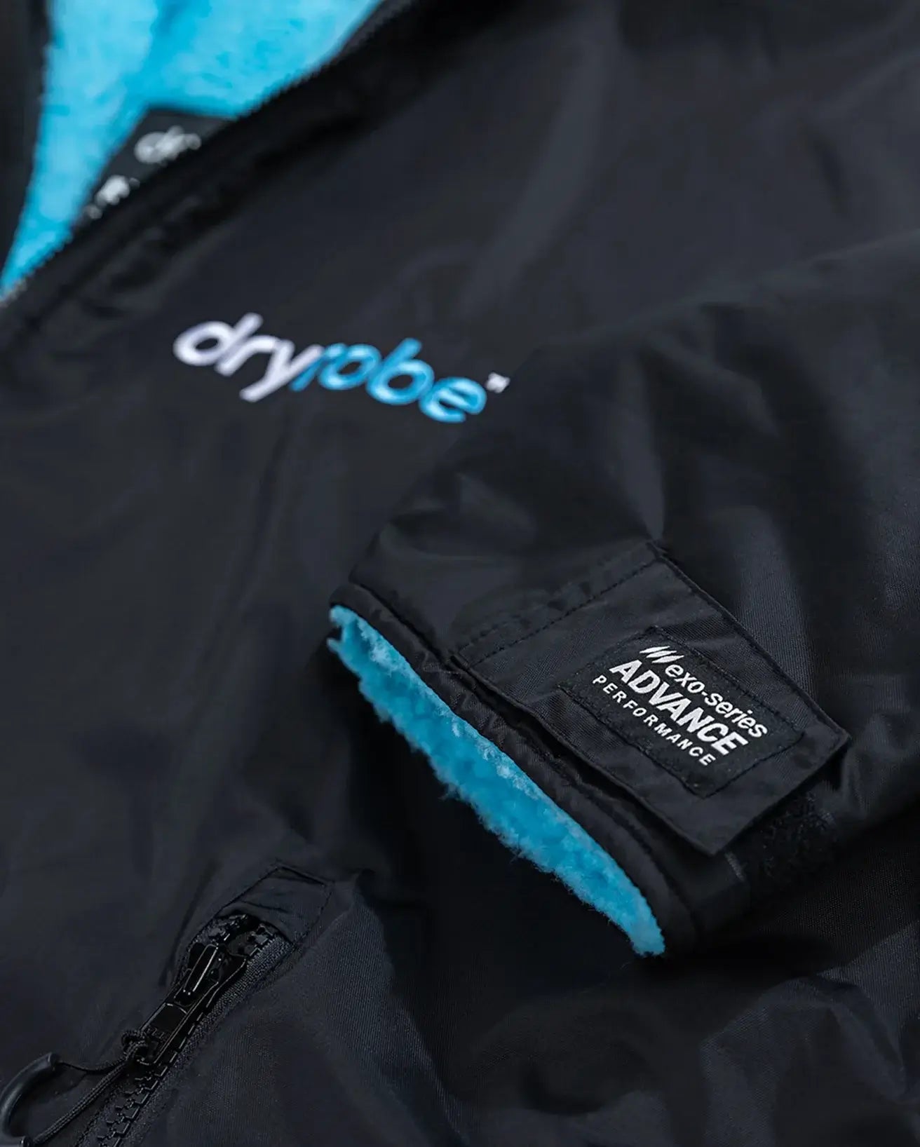 dryrobe Advance Long Sleeve Black Blue small