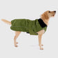 DryRobe Dog Robe Dog Coat Dark Green Black XL