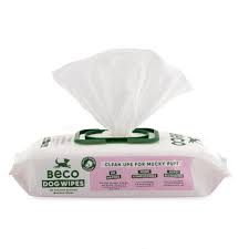 Beco Bamboo Dog Wipes - Coconut  White