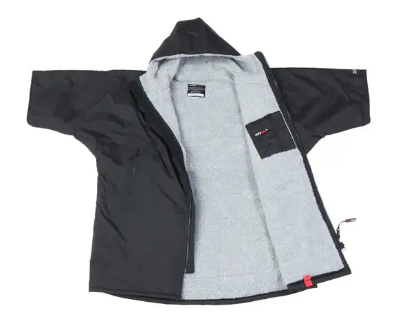 dryrobe Advance Kids 5-9 Short Sleeve Black Grey