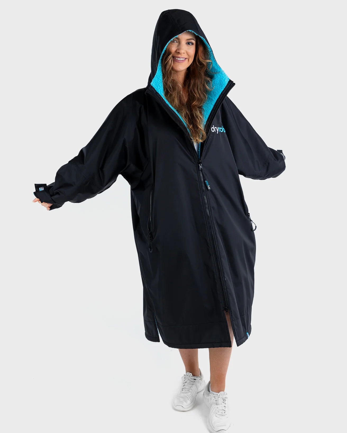 Dryrobe Advance Long Sleeve Black Blue MedIium