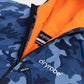 Dryrobe Advanced Adult Long Sleeve Blue Camo Orange Medium