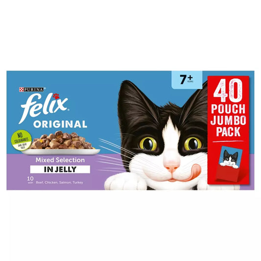 Felix Senior Cat Food Mixed Selection In Jelly 40x100G