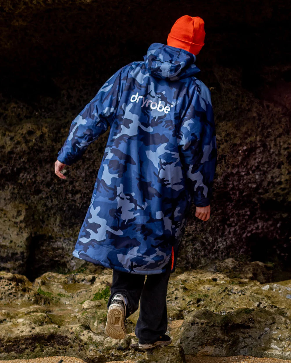 dryRobe Advance Long Sleeve Blue Camo Orange Large