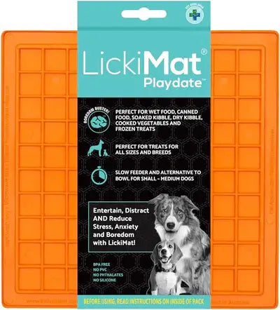 LickiMat Mini Tuff Playdate Orange